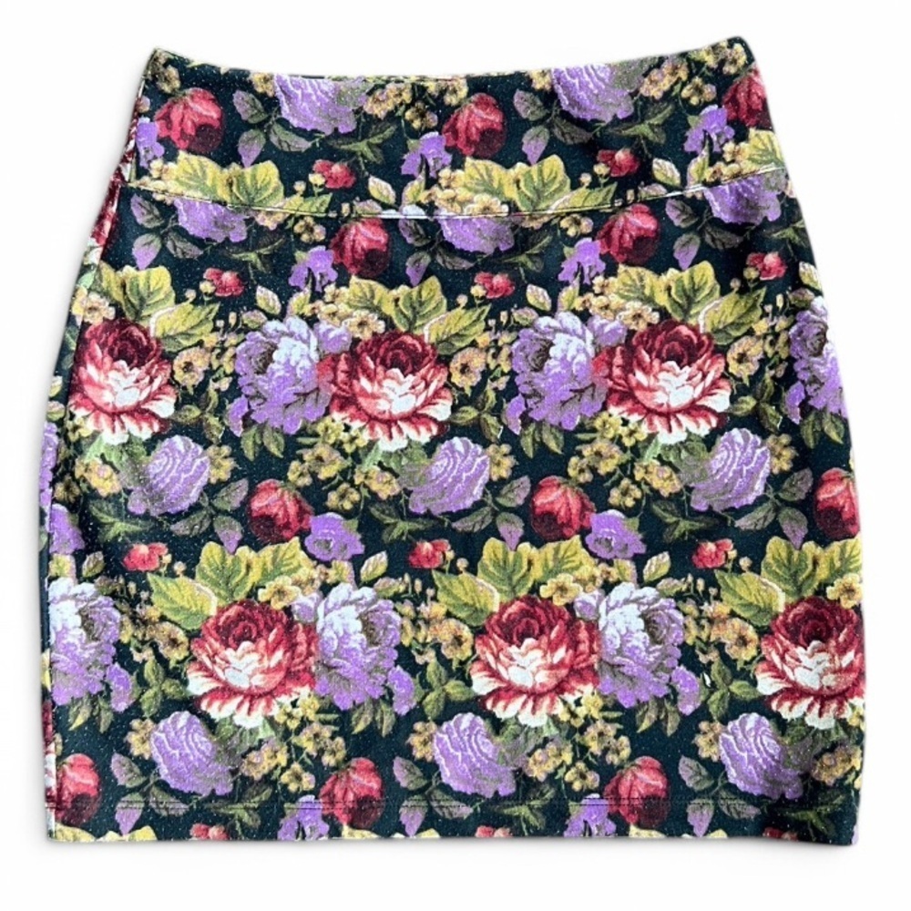 Y2K Silence and Noise Womens Floral Bodycon Skirt Indie Grunge Goth Fairy Small